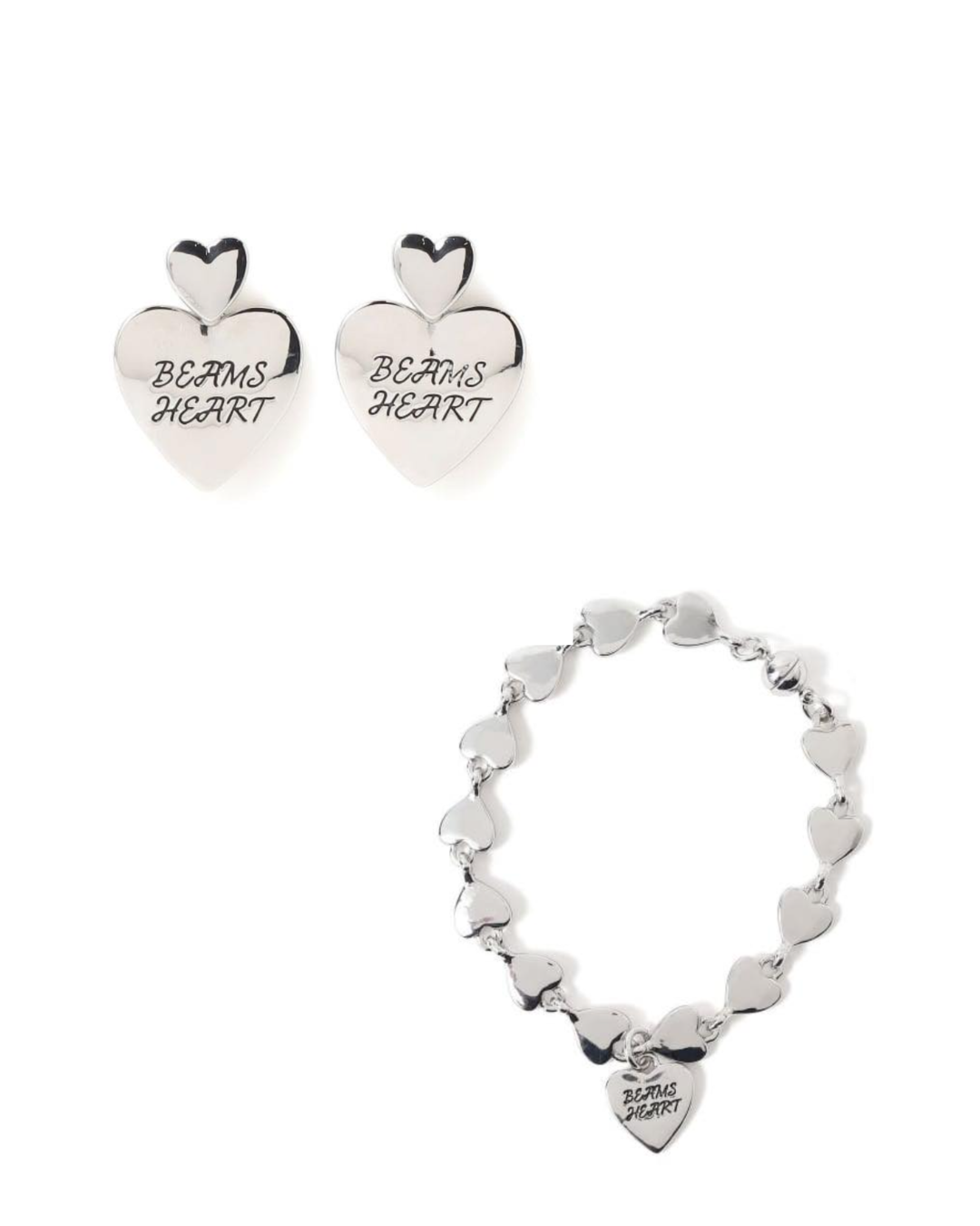 日本直送Beams Heart Logo Earrings / Bracelet