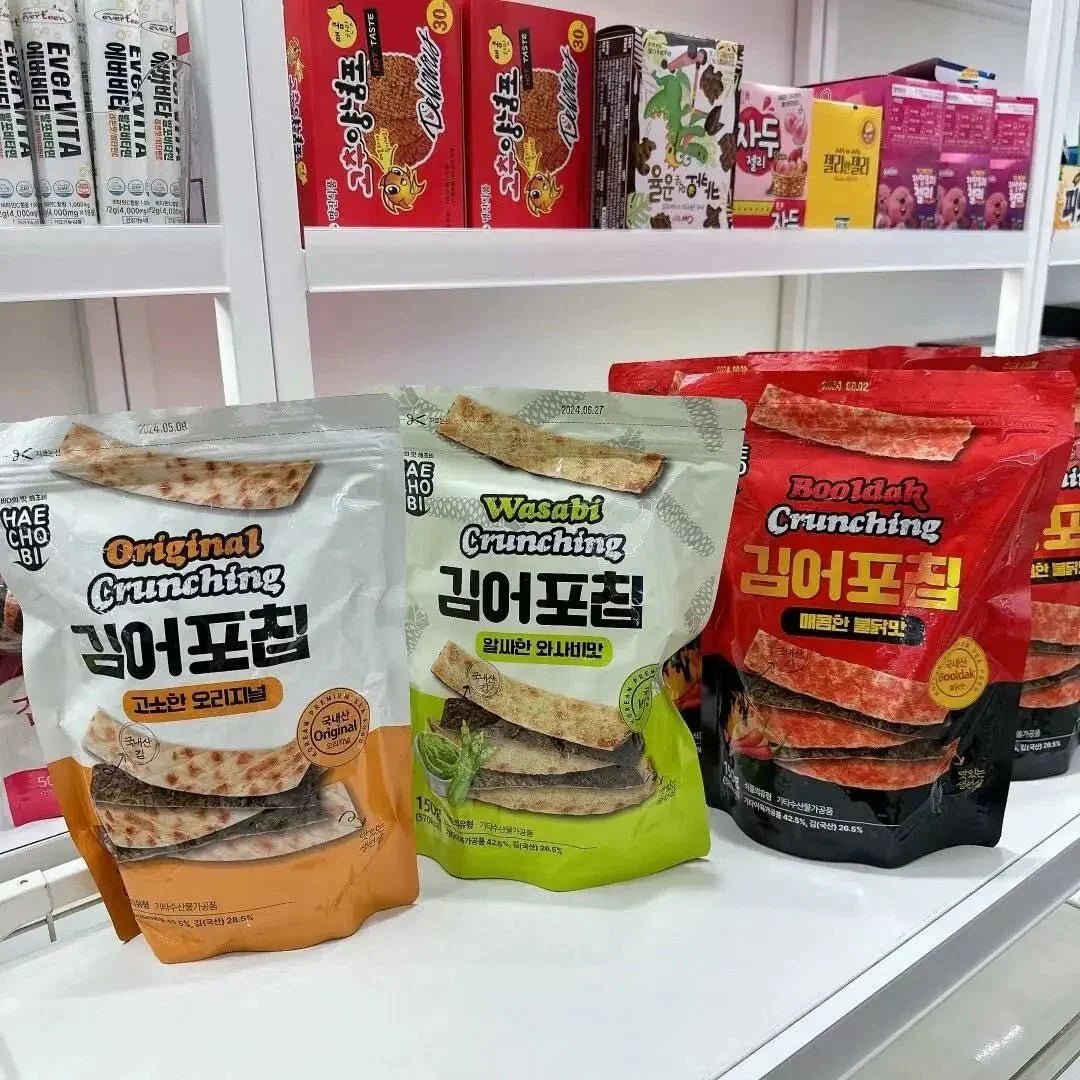 全新上市 韓國制紫菜脆魚片 (原味/火雞🌶辣味) 150G (1套2包，可混味) - HLY &amp; CHOCCICO
