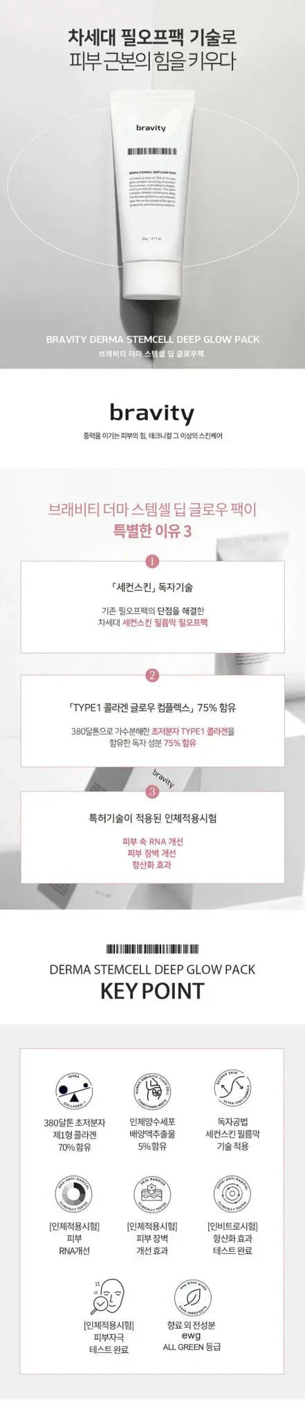 【一口價$195/支】🇰🇷韓國 Bravity 幹細胞深層水光面膜 60g - HLY &amp; CHOCCICO