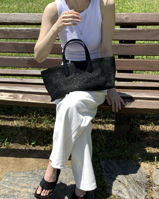 韓國直送Alice Martha Nuel Rattan Bag
