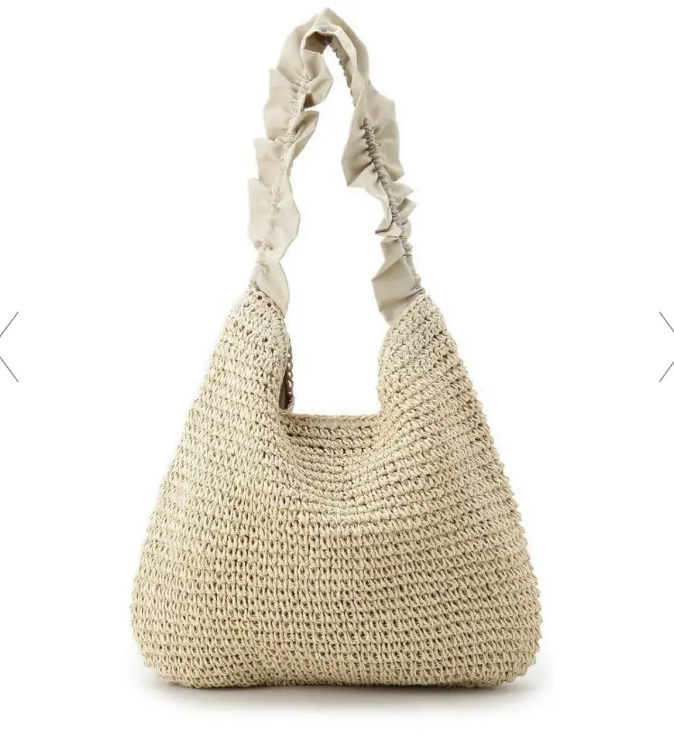 日本直送Frill Gather Paper One Shoulder grove