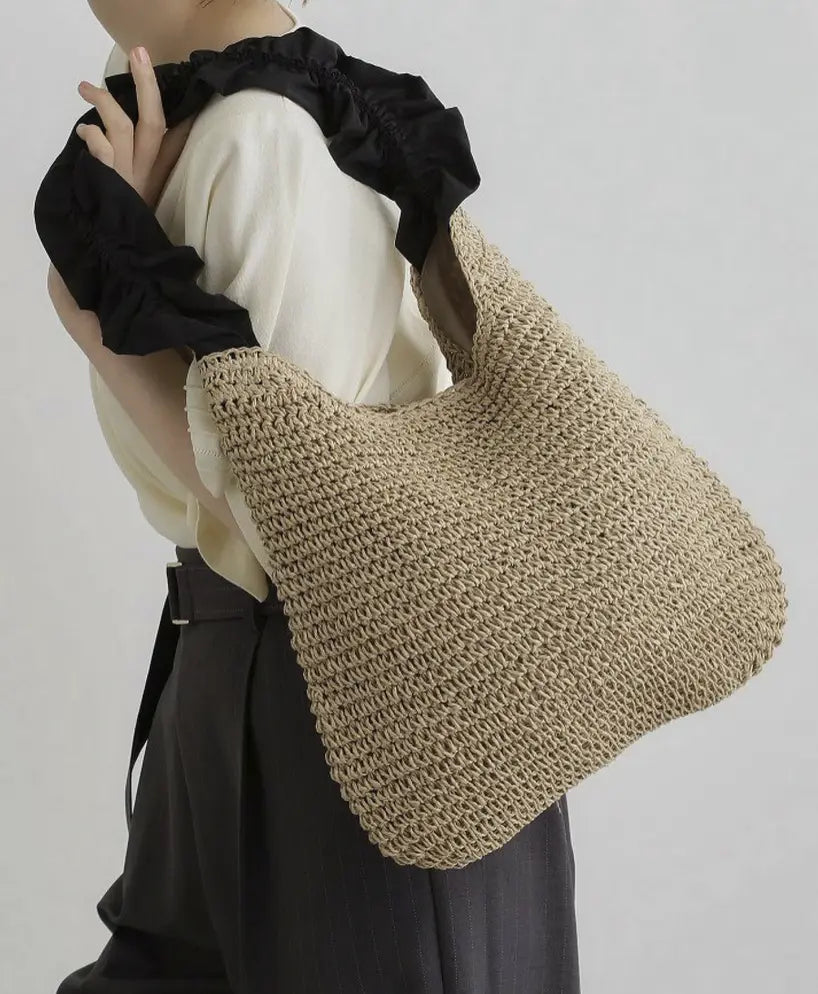 日本直送Frill Gather Paper One Shoulder grove
