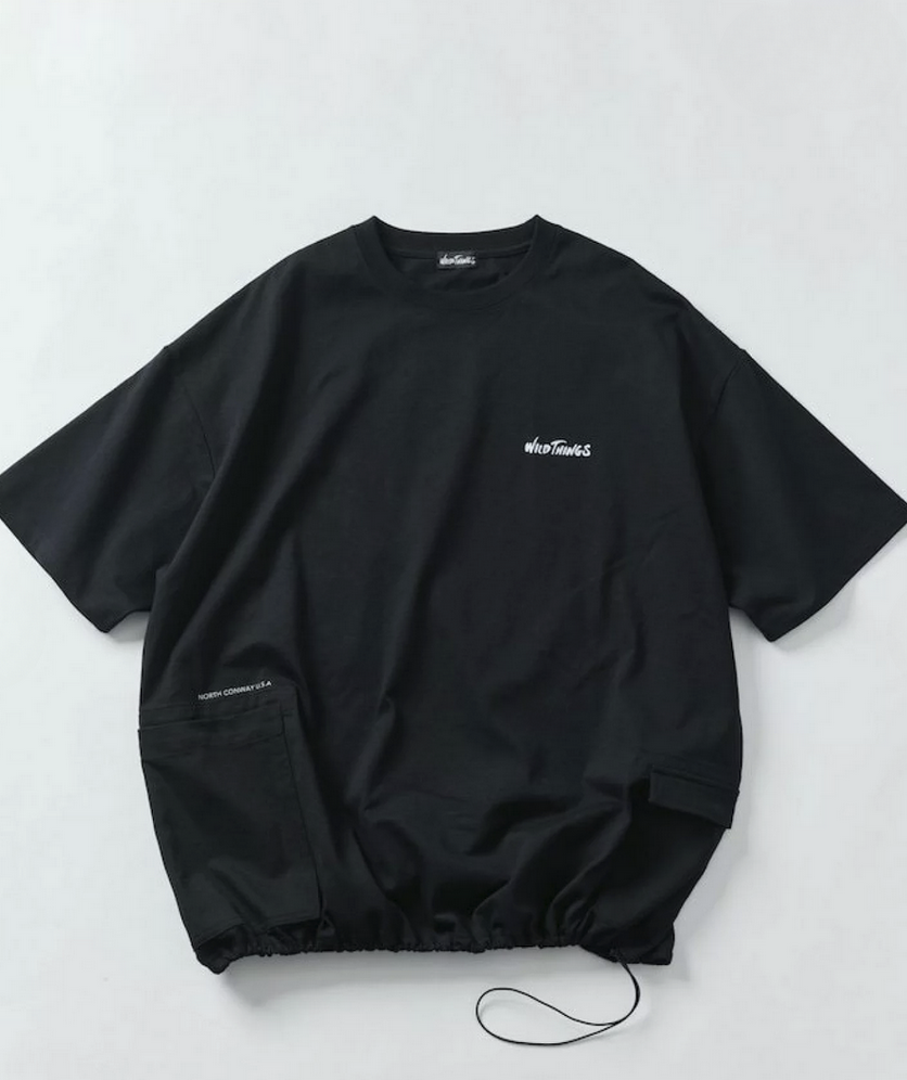 日本直送 Wild Things × Freak's  Store Big Silhouette Side Pocket Crew Neck Tee HLY & CHOCCICO