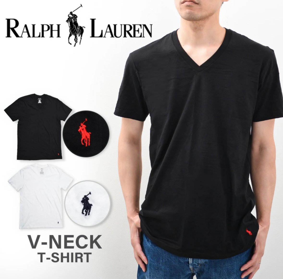 日本直送Polo Ralph Lauren V Neck T-Shirt