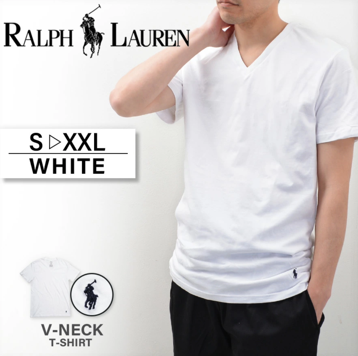 日本直送Polo Ralph Lauren V Neck T-Shirt