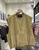 韓國直送Suede Zip-Up Vest ／ A-Line Suede Skirt - HLY & CHOCCICO