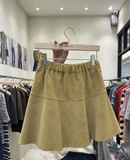 韓國直送Suede Zip-Up Vest ／ A-Line Suede Skirt - HLY & CHOCCICO