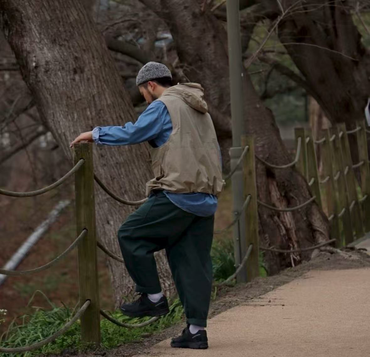 別注限定 紫標 THE NORTH FACE PURPLE LABEL Stretch Twill Wide Cropped Pants NT5320N HLY & CHOCCICO