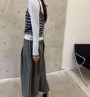 韓國直送Striped Overlay Top