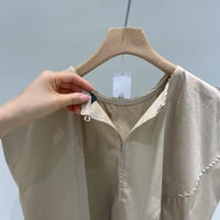 韓國直送Asymmetrical Slit Shirt