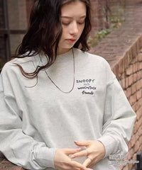 PEANUTS / SNOOPY Vintage Print Oversized Long T-Shirt