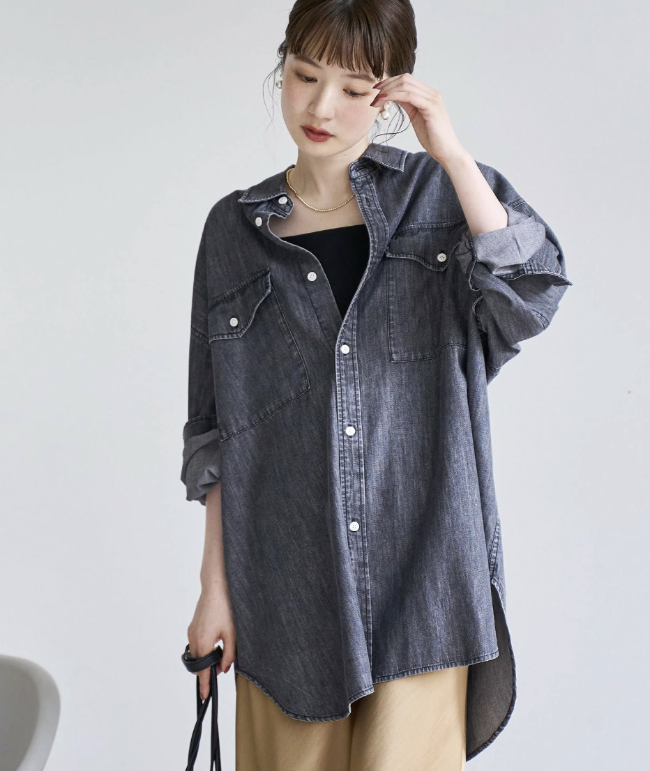 日本直送Denim Western Big Shirt