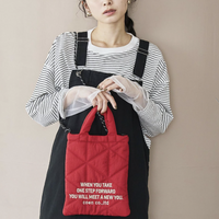 日本直送 Logo Embroidery Geometric Pattern Quilted 2way Shoulder Bag