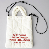 日本直送 Logo Embroidery Geometric Pattern Quilted 2way Shoulder Bag