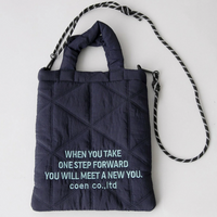 日本直送 Logo Embroidery Geometric Pattern Quilted 2way Shoulder Bag