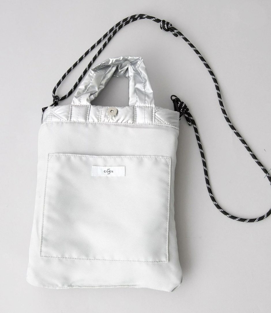日本直送 Logo Embroidery Geometric Pattern Quilted 2way Shoulder Bag