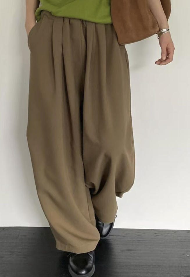 韓國直送Casual Polo Tee／ Chic Pleated Trousers
