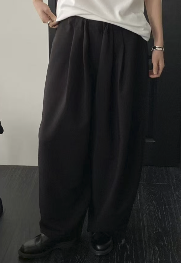 韓國直送Casual Polo Tee／ Chic Pleated Trousers