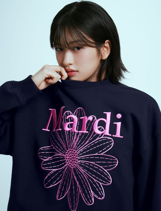 Mardi Sweatshirt Flowermardi Needlework