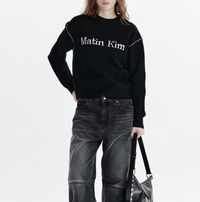 MATIN KIM  COLOR LINE POINT LOGO KNIT PULLOVER - HLY & CHOCCICO