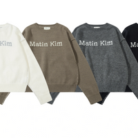 MATIN KIM  COLOR LINE POINT LOGO KNIT PULLOVER