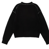 MATIN KIM  COLOR LINE POINT LOGO KNIT PULLOVER