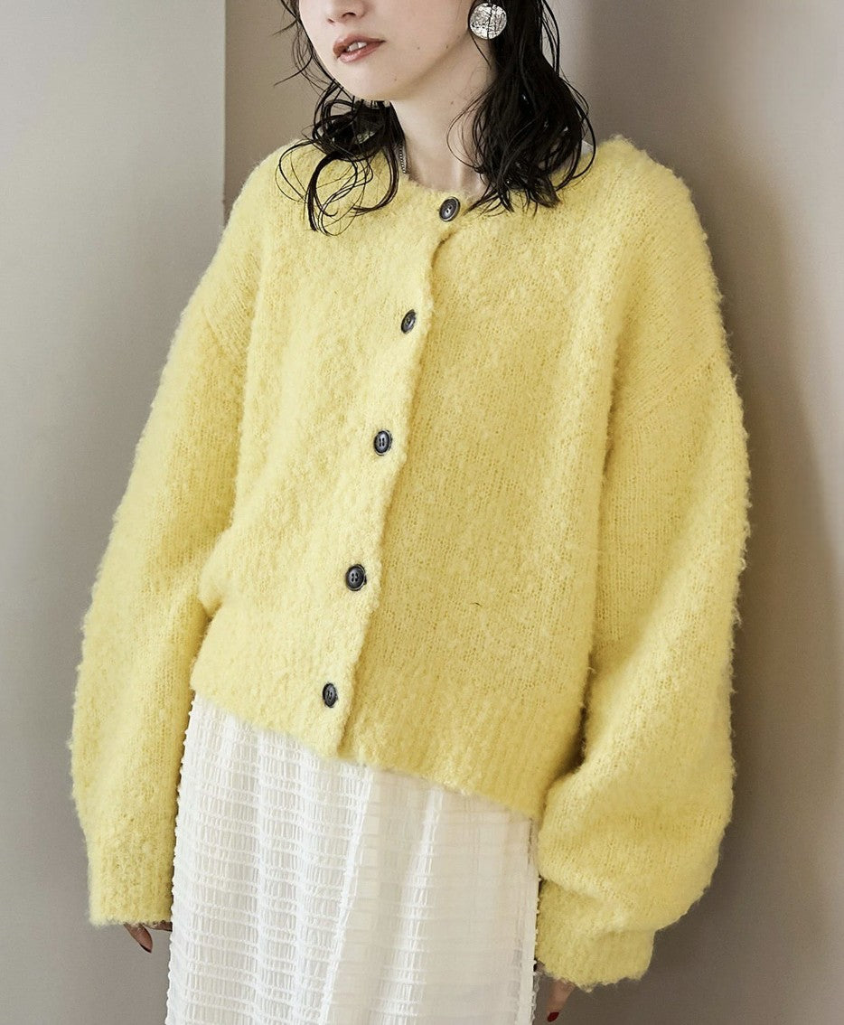 日本直送 Boucle 2-Way Mixed Knit Cardigan - HLY & CHOCCICO