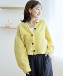 日本直送 Boucle 2-Way Mixed Knit Cardigan - HLY & CHOCCICO