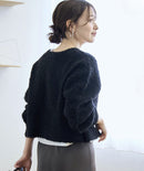 日本直送 Boucle 2-Way Mixed Knit Cardigan - HLY & CHOCCICO