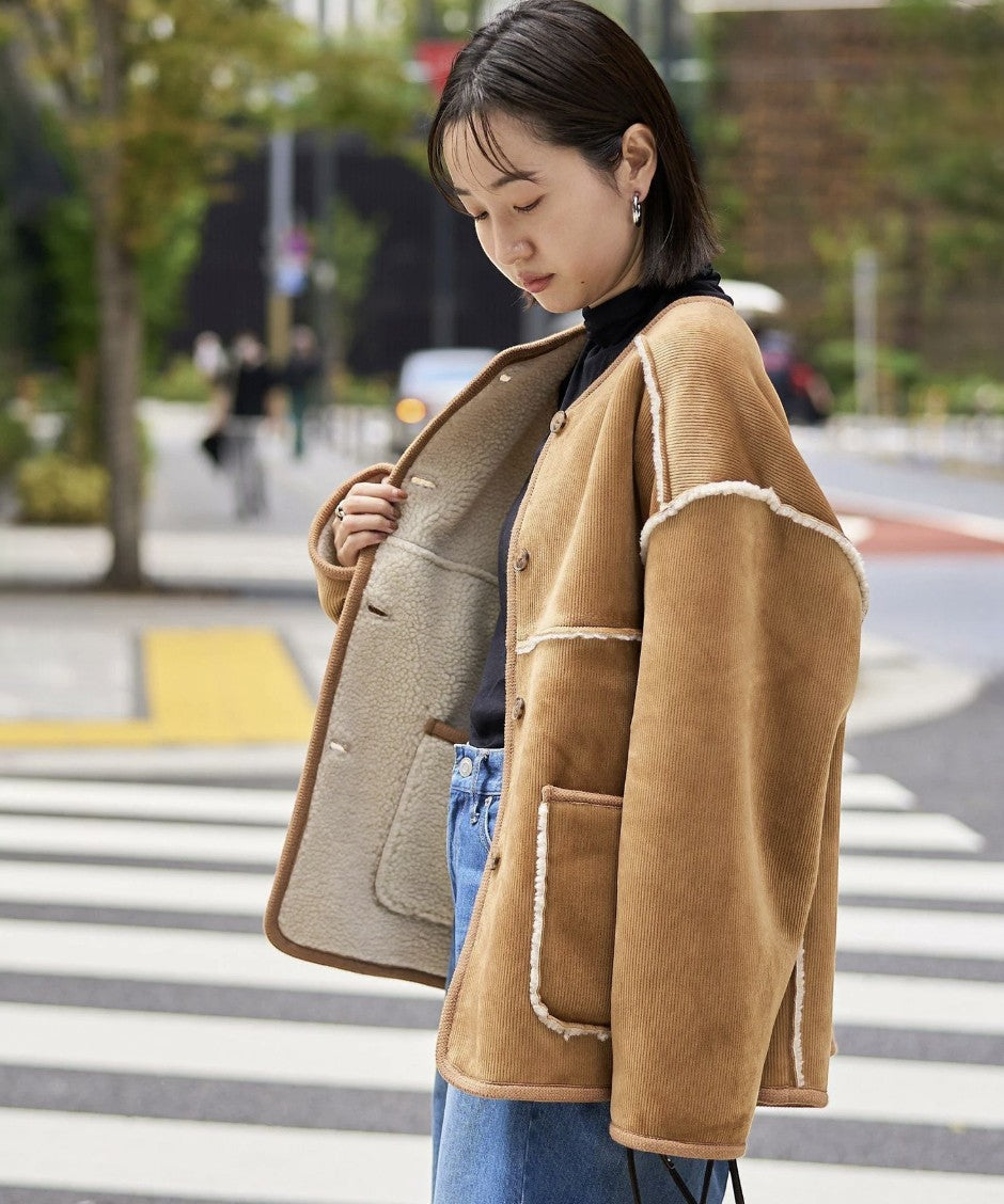 日本直送 Reversible Colorless Corduroy Blouson - HLY &amp; CHOCCICO