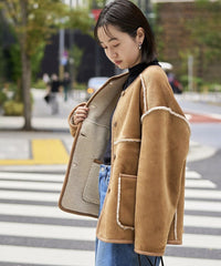 日本直送 Reversible Colorless Corduroy Blouson - HLY & CHOCCICO