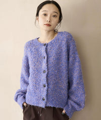 日本直送 Boucle 2-Way Mixed Knit Cardigan - HLY & CHOCCICO