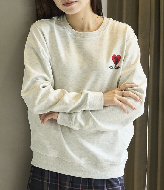 日本直送 U.S. POLO ASSN Heart Embroidery Crew Neck Sweatshirt