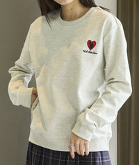日本直送 U.S. POLO ASSN Heart Embroidery Crew Neck Sweatshirt - HLY & CHOCCICO
