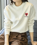日本直送 U.S. POLO ASSN Heart Embroidery Crew Neck Sweatshirt - HLY & CHOCCICO