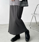 日本直送 Ribbed Tight Long Skirt - HLY & CHOCCICO