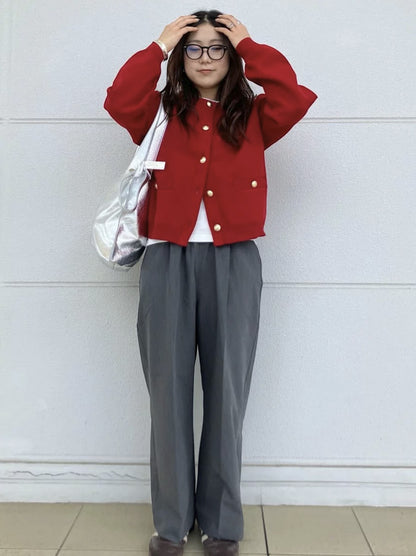 日本直送 25AW Gold Button Knit Cardigan - HLY &amp; CHOCCICO