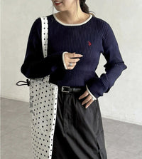 日本直送 U.S. POLO ASSN Crew Neck Ribbed Knit - HLY & CHOCCICO