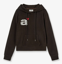 韓國直送Aeae Dot Small Letter Fleece Hoodie - HLY & CHOCCICO