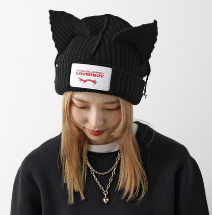 韓國直送Loverboy貓咪立體耳朵帽 - HLY &amp; CHOCCICO