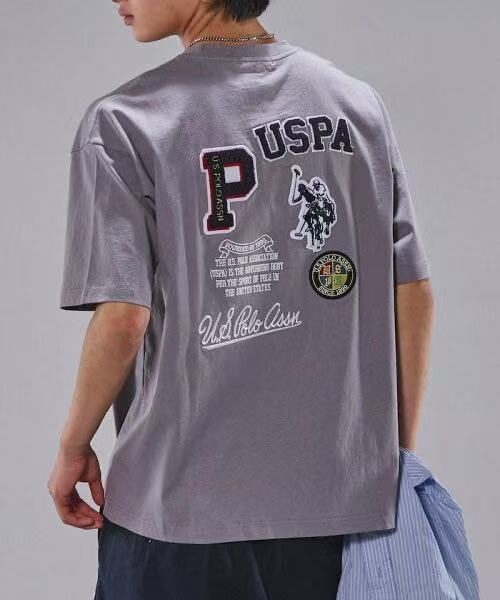 日本直送U.S. POLO ASSN x PUBLUX Patch Logo Embroidery Tee
