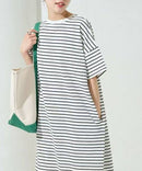 日本直送USA Cotton Big Silhouette T-shirt Dress