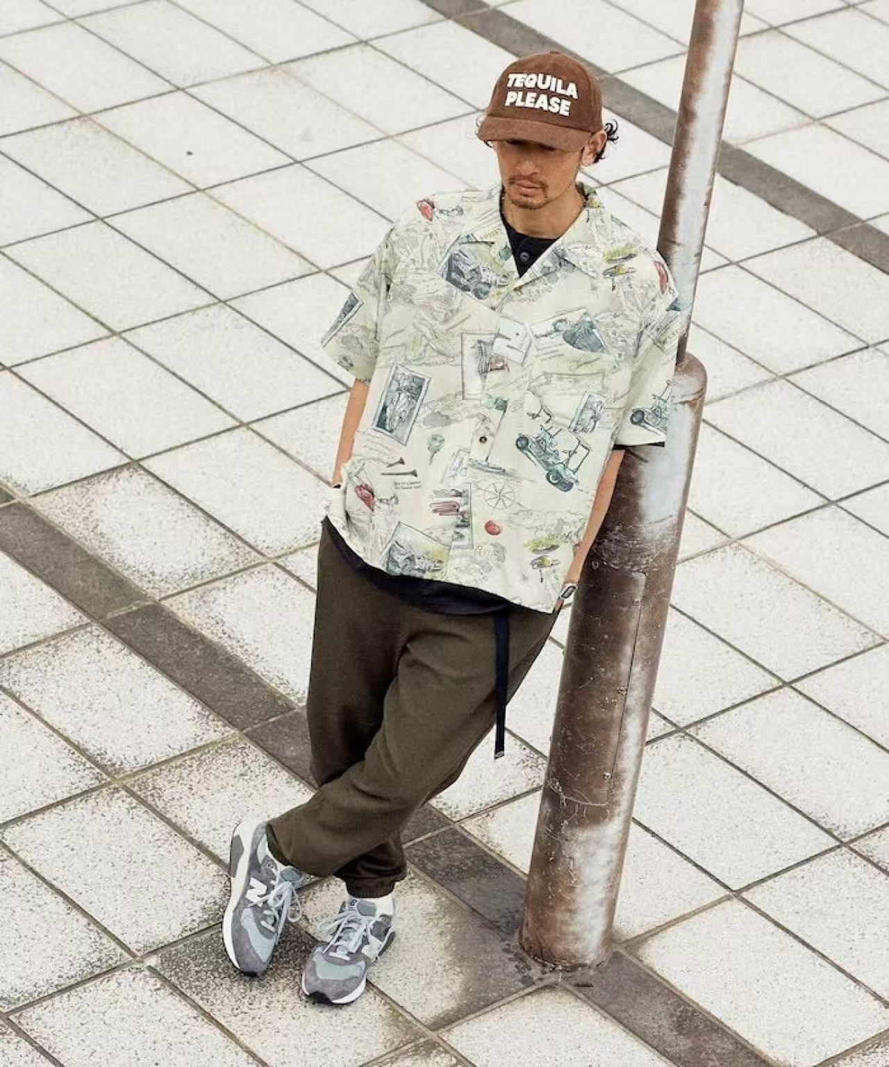 日本直送Summer Knit Relaxed Fit Waving Jogger Pants FS