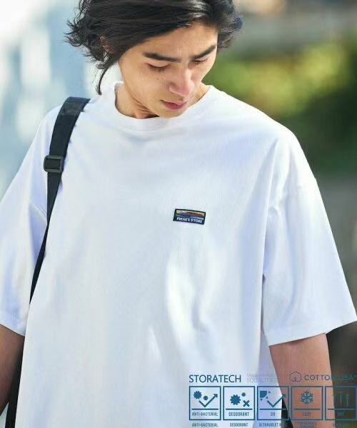日本直送 FREAK'S STORE STORATECH Big Silhouette One Point Logo Crew Neck T-Shirt