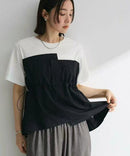 日本直送Bustier Docking Drost 5 Minute Sleeve Pullover HLY & CHOCCICO