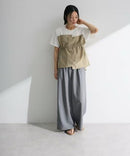 日本直送Bustier Docking Drost 5 Minute Sleeve Pullover HLY & CHOCCICO