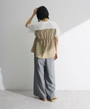 日本直送Bustier Docking Drost 5 Minute Sleeve Pullover HLY & CHOCCICO