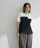日本直送Bustier Docking Drost 5 Minute Sleeve Pullover HLY & CHOCCICO