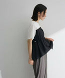 日本直送Bustier Docking Drost 5 Minute Sleeve Pullover HLY & CHOCCICO