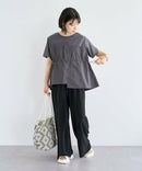 日本直送Bustier Docking Drost 5 Minute Sleeve Pullover HLY & CHOCCICO
